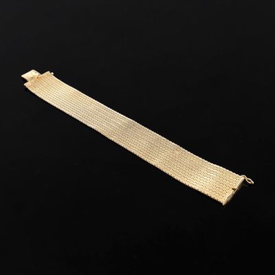 Bracelet ruban or en 18K (750e) Fermoir à cliquet - Photo 1