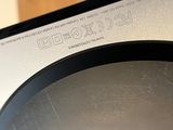 a close up of a computer screen with a logo on it