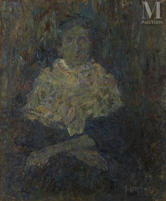 an image of a painting of a woman sitting in a chair