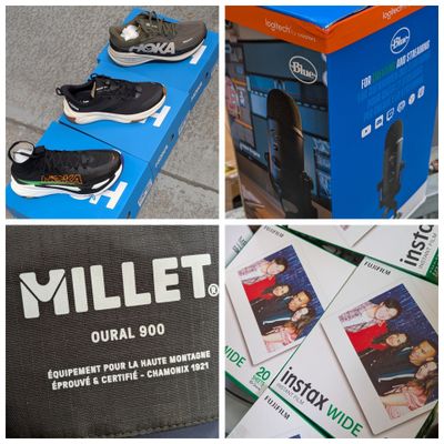 collage de photos représentant une boîte à chaussures et une paire de chaussures