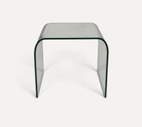 Table basse contemporaine en verre fumé. (photo 2)
