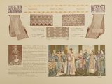 an old picture of a page with pictures of people in traditional clothing