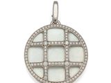 a diamond and mother of pearl pendant