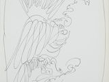 an image of a drawing of a bird on a white background