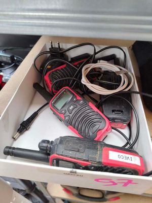 many different types of radios in a box