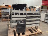 a large rack with a bunch of appliances on it