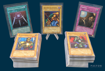 several cards are stacked on top of each other on a table