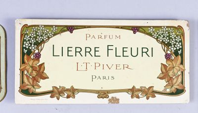 a label for a perfume with a picture of a woman
