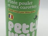 a can of food that is sitting on a table