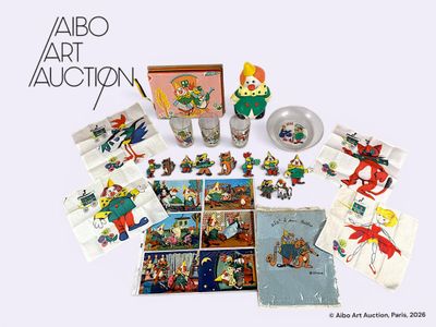 Kiri le clown Un lot de goodies comprenant des mouchoirs, de…