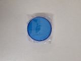 a picture of a blue disc with a picture of a man on it