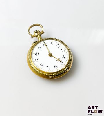 Montre savonnette en or jaune 750/°°, à mouvement mécanique …