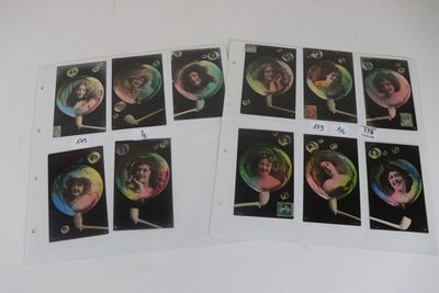Allemagne 1900 Lower lady dans une bulle 17 cartes