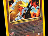 une image représentant une carte Pokémon avec un feu en arrière-plan