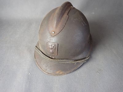 a helmet that is sitting on a table