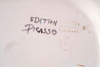 Pablo Picasso (1881-1973) Vase fleuri Plat ovale en céramiqu… (photo 3)