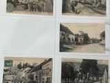 many old photos of people and horses on the street