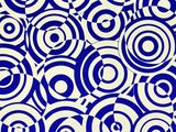 an image of a blue and white pattern with circles