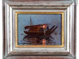 an image of a painting of a boat in the water