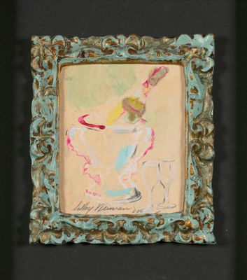 an image of a painting of a woman holding a baseball bat