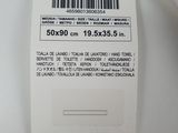 a label on the back of a white shirt