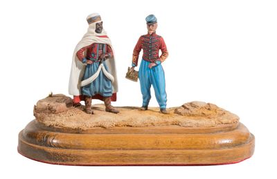 54 mm. Second Empire. Spahi et Chasseur d'Afrique posés dans…