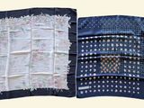 two different types of handkerchiefs on a table