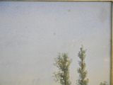 a picture of a painting of a man riding a horse in a field