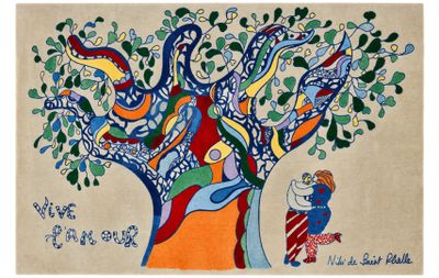 une image représentant un tableau d'un arbre sur lequel se trouve un oiseau
