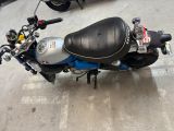 a motorcycle that is parked in a parking lot