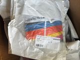 a cardboard box with a bunch of items inside of it