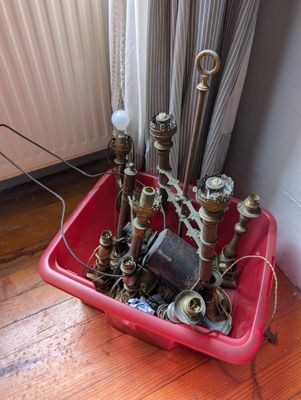 Réunion de lampes dont éléctrifiées - Lot vendu sur désignat…