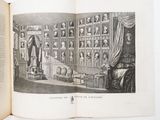 an open book with a picture of a man in a room