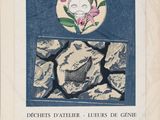 un vieux livre sur lequel figure l'image d'une femme tenant une fleur