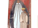 a picture of a painting of a woman and a child