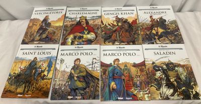 six livres posés sur un lit, avec un drap blanc devant eux
