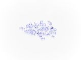 a pile of purple and white crystals on a white surface