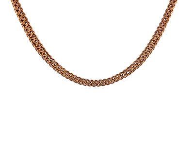 Collier ras de cou en or jaune 750‰ à décor de quatre feuilles, fermoi - Photo 1