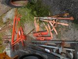 many pieces of wood that have been placed on the ground