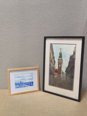 a picture of a picture of a clock tower and a picture of a picture of a clock tower