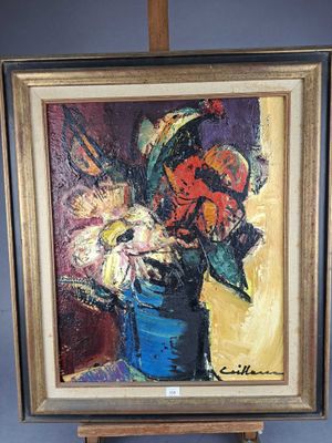 CAILLAUX Rodolphe (1904-1989) : Bouquet de fleurs au pot ble…