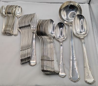 APOLLO Lot de 12 cuillères à soupe (longueur 21cm), 12 fourc…