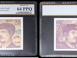 deux feuilles de papier sur lesquelles figurent les portraits d'un homme et d'une femme