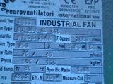 a sign on the side of a machine that says industrial fan