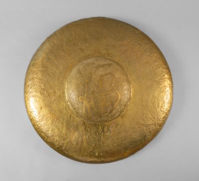 l'image d'un gros plan d'une pièce d'or sur une surface blanche