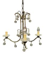 Lustre de style hollandais en laiton éclairant à 5 lumières. (photo 2)