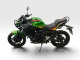 green and black motorcycle on a white background with a white background