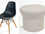 deux types de chaises différents et un tabouret