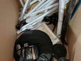 a cardboard box with a bunch of items in it