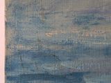 an oil painting of a boat in a body of water